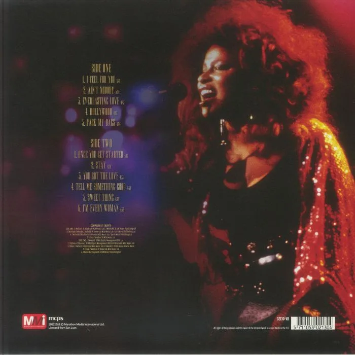 Back cover — Chaka KHAN — Chaka Khan Live!