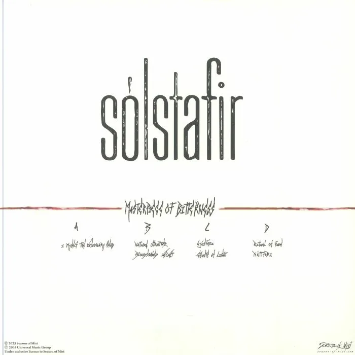 Back cover — SOLSTAFIR — Masterpiece Of Bitterness (reissue)