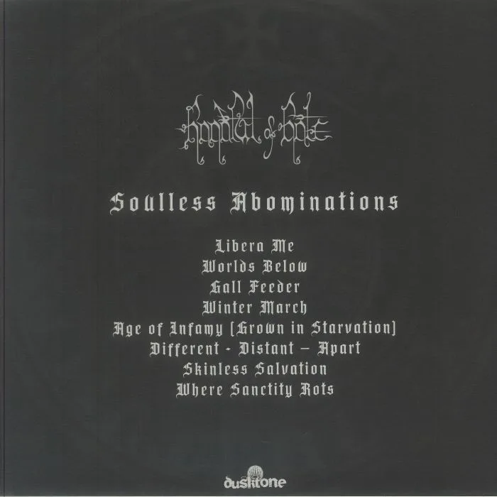 Обратная сторона обложки — HANDFUL OF HATE — Soulless Abominations