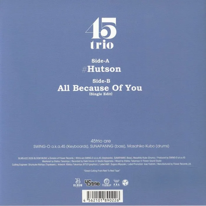 Back cover — 45TRIO — Hutson