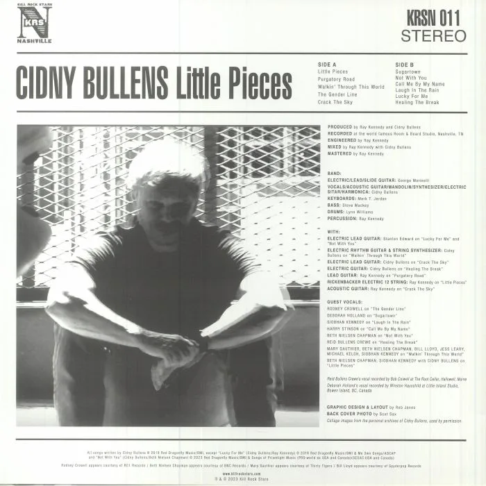Обратная сторона обложки — Cidny BULLENS — Little Pieces
