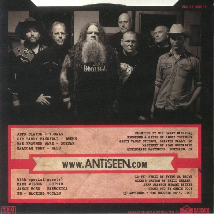 Back cover — ANTISEEN — Are You Sure Hank Done It This Way?