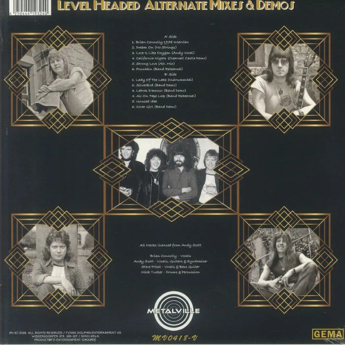 Back cover — SWEET — Level Headed: Alternate Mixes & Demos