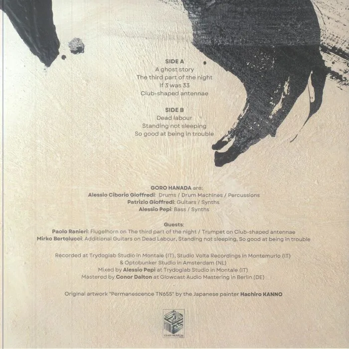 Обратная сторона обложки — GORO HANADA — Through Metaphors Assonance But Mostly By Differences
