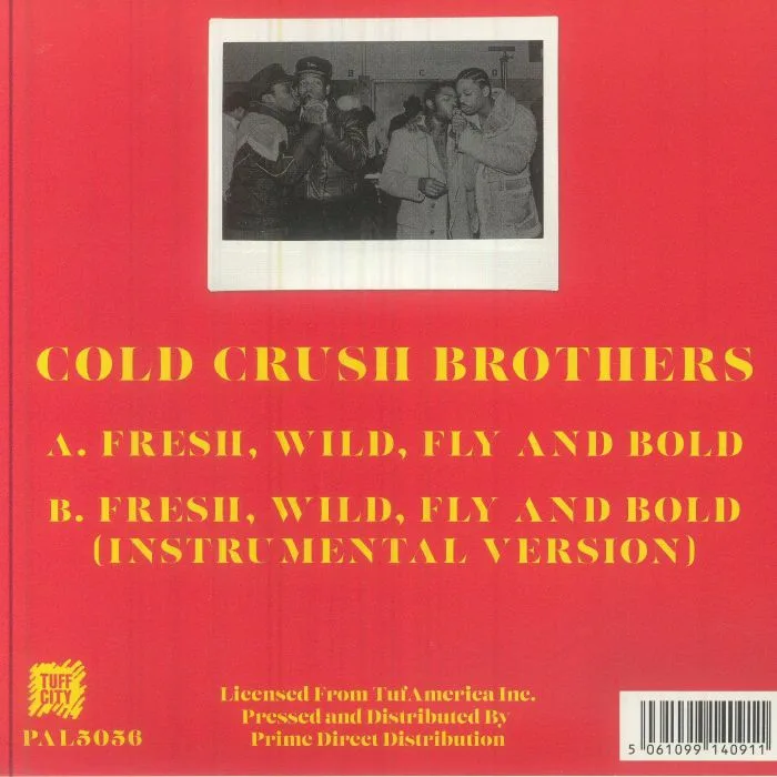 Back cover — The COLD CRUSH BROTHERS — Fresh Wild Fly & Bold (Record Store Day RSD 2026)