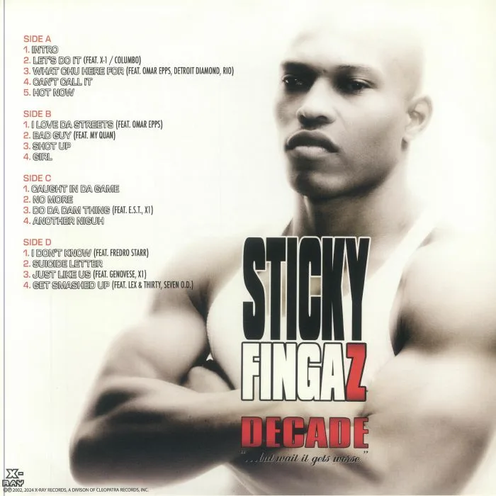 Back cover — STICKY FINGAZ — Decade But Wait It Gets Worse (reissue)