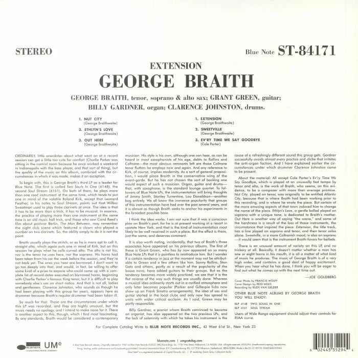 Back cover — George BRAITH — Extension