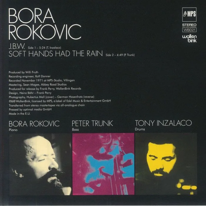 Back cover — Bora ROKOVIC — JBW: Soft Hands Had The Rain