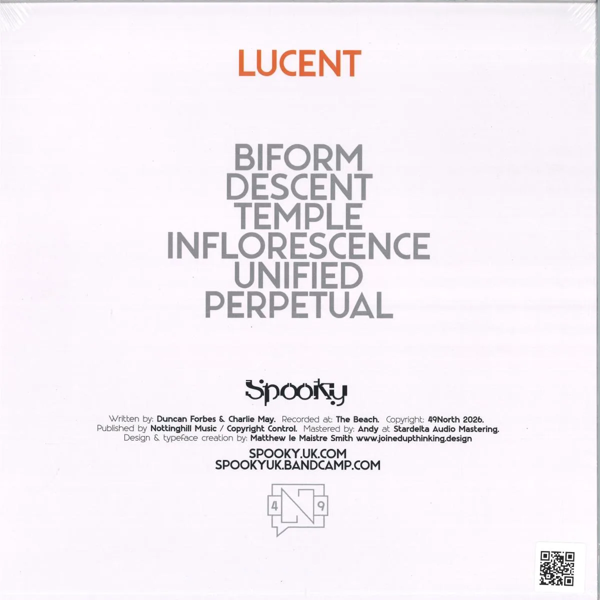 Back cover — Spooky — Lucent LP