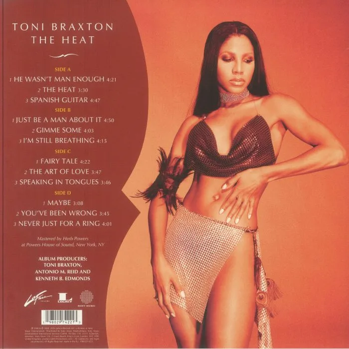 Back cover — Toni BRAXTON — The Heat (reissue)