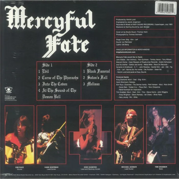Back cover — MERCYFUL FATE — Melissa (reissue)