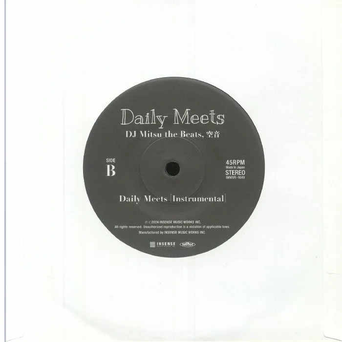 Back cover — DJ MITSU THE BEATS / SORANE — Daily Meets