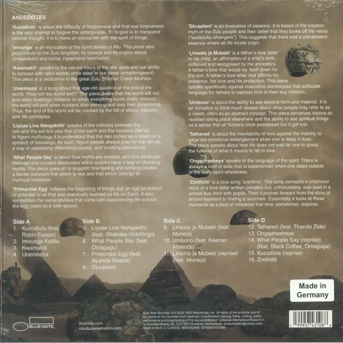 Back cover — Nduduzo MAKHATHINI — The Myth We Choose