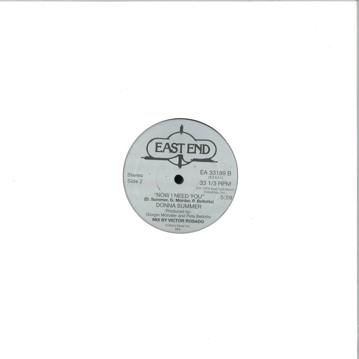 Обратная сторона обложки — Donna Summer — Bad Girls / Now I Need You (Victor Rosado Mixes)