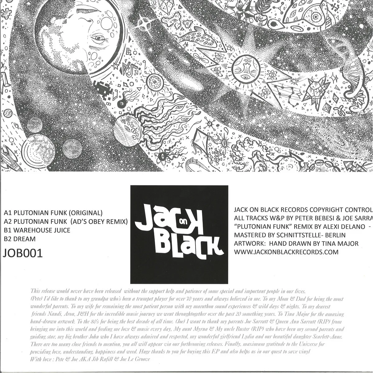 Обратная сторона обложки — Jack On Black — Plutonian Funk EP