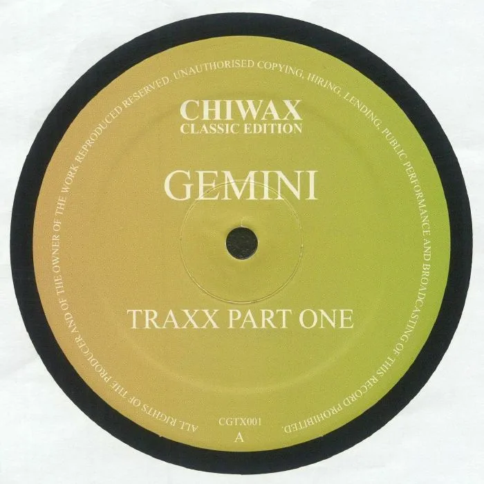 Front cover — GEMINI — Traxx Part 1 (reissue)