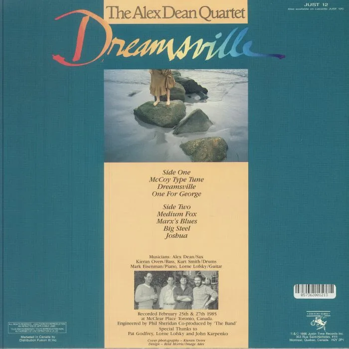 Обратная сторона обложки — ALEX DEAN QUARTET — Dreamsville