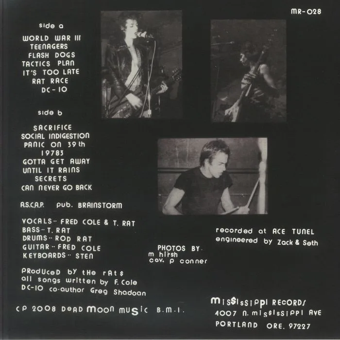Обратная сторона обложки — The RATS — The Rats (remastered)