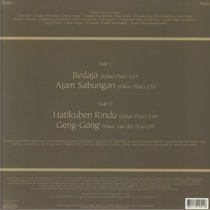 Back cover — Milan PILAR / VARIOUS — Bali Jazz Impressions