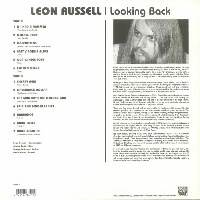 Back cover — Leon RUSSELL — Looking Back