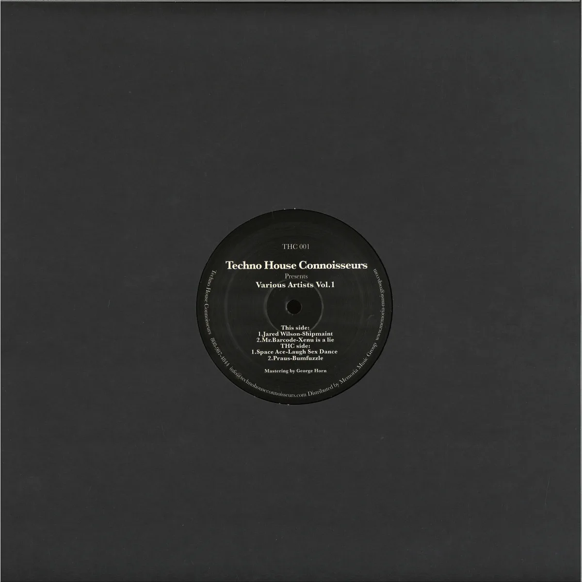 Back cover — Various — Techno House Connoisseurs 001