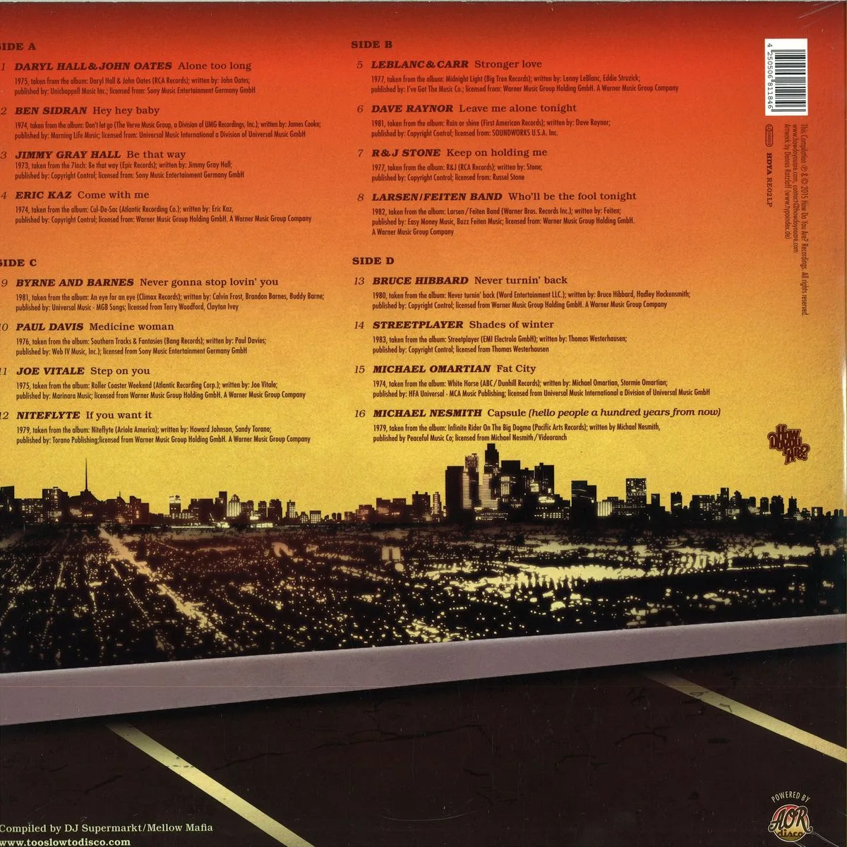Back cover — Various — Too Slow To Disco Vol. 2 (2x12")