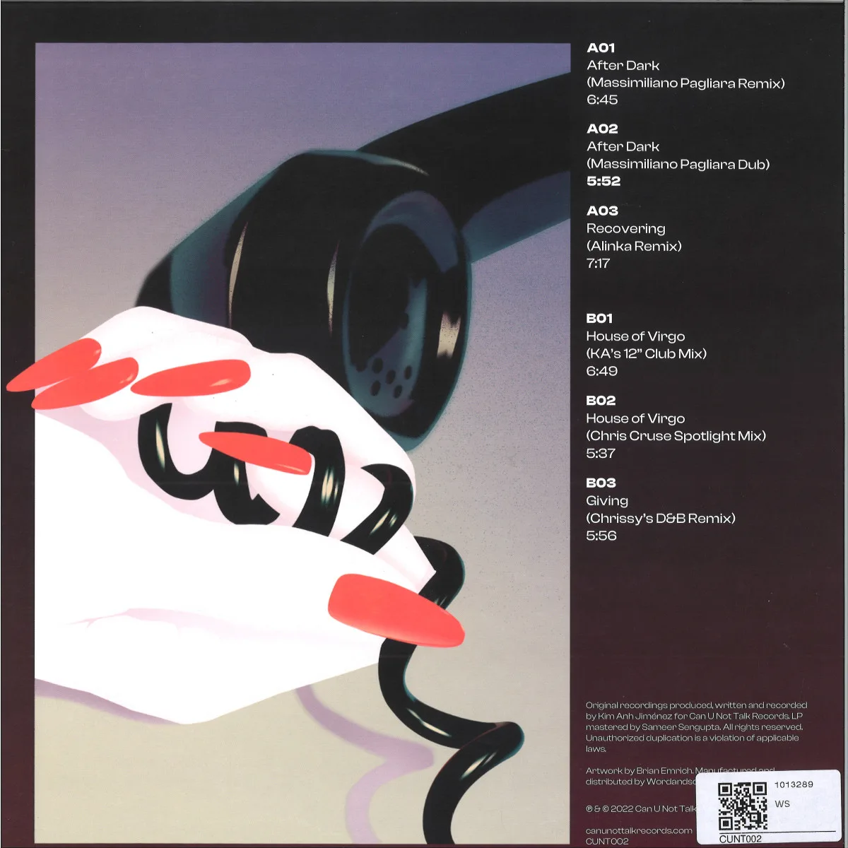 Back cover — Kim Anh — After Dark Remixed