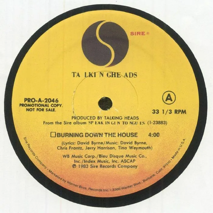 TALKING HEADS — Burning Down The House