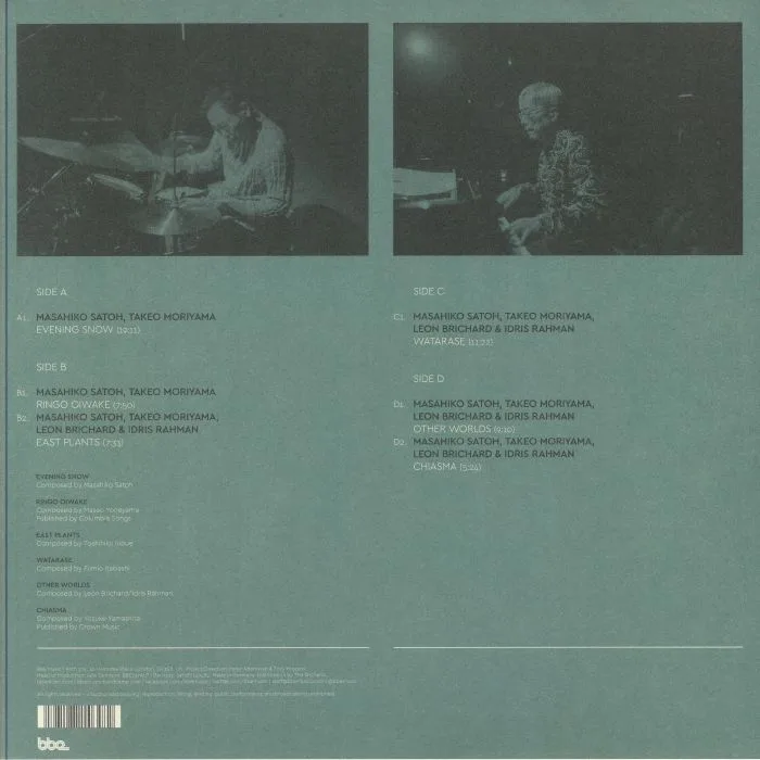Back cover — Masahiko SATOH / TAKEO MORIYAMA feat LEON BRICHARD / IDRIS RAHMAN — Live At Cafe OTO