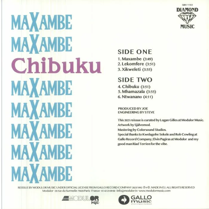Обратная сторона обложки — CHIBUKU — Maxambe