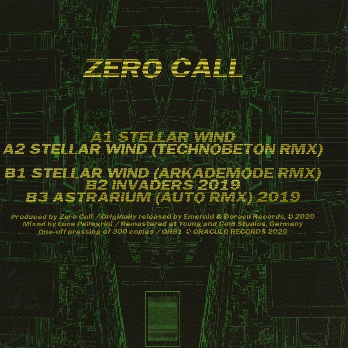 Back cover — Zero Call — STELLAR WIND EP
