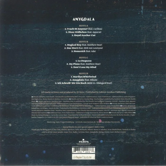 Back cover — DJ KOZE — Amygdala (10th Anniversary Edition)