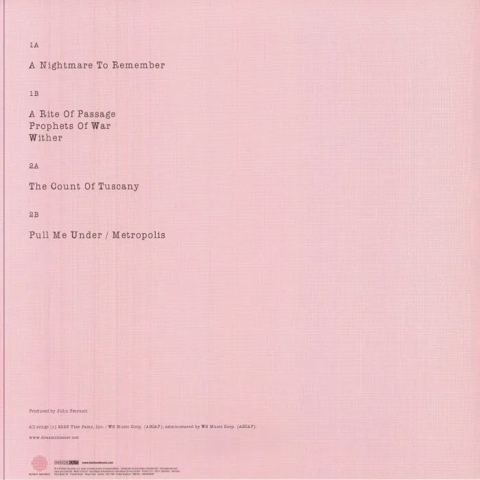 Back cover — DREAM THEATER — Lost Not Forgotten Archives: Live In Tokyo 2010
