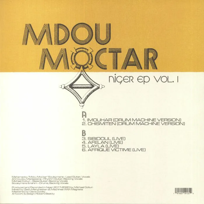 Обратная сторона обложки — MDOU MOCTAR — Niger EP Vol 1