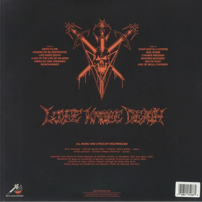 Back cover — WOLFBRIGADE — Life Knife Death