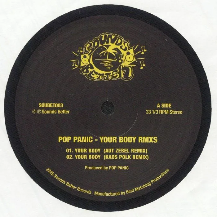 Лицевая сторона обложки — POP PANIC / NO — Your Body (remixes)