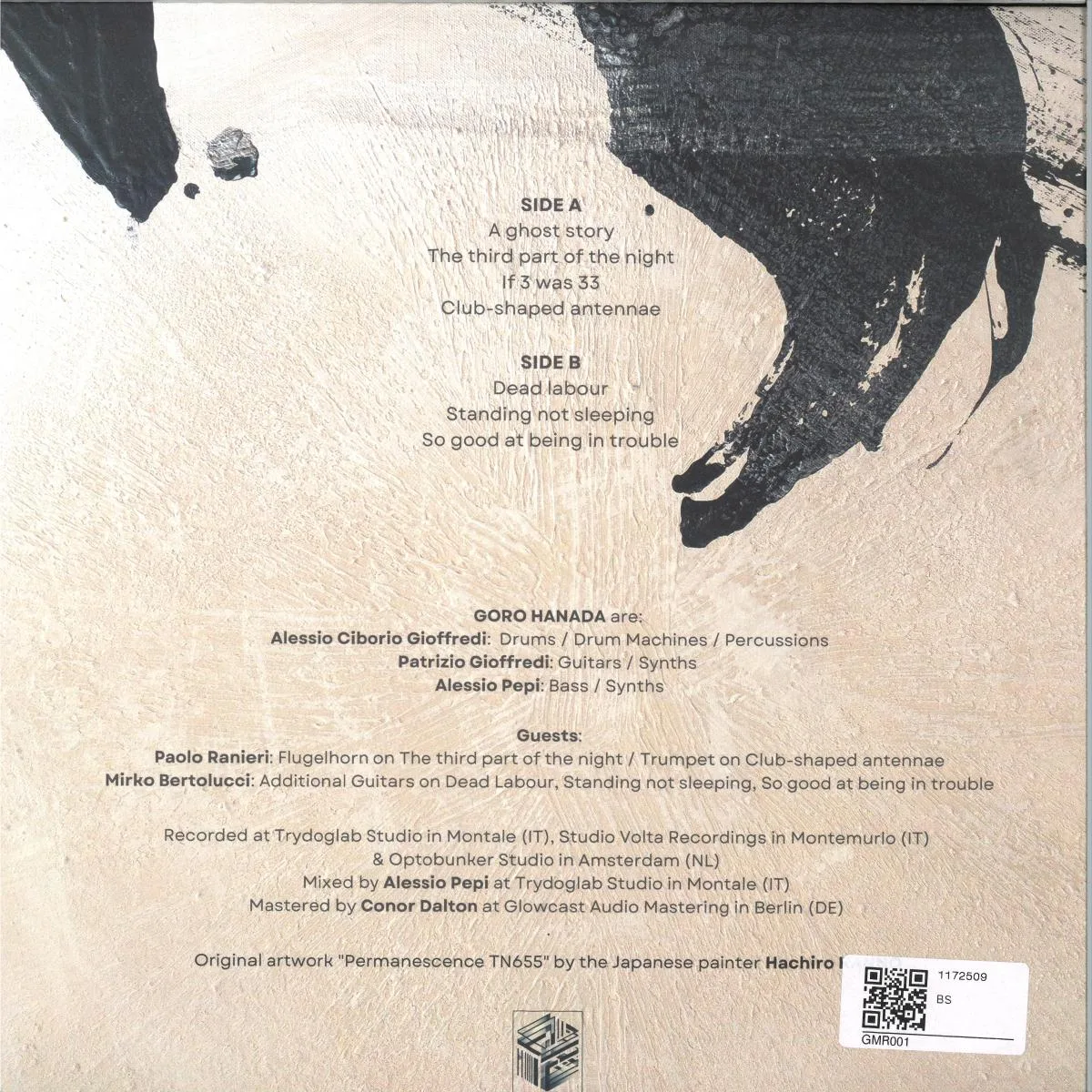 Обратная сторона обложки — GORO HANADA — Through metaphors, assonance but mostly by differences