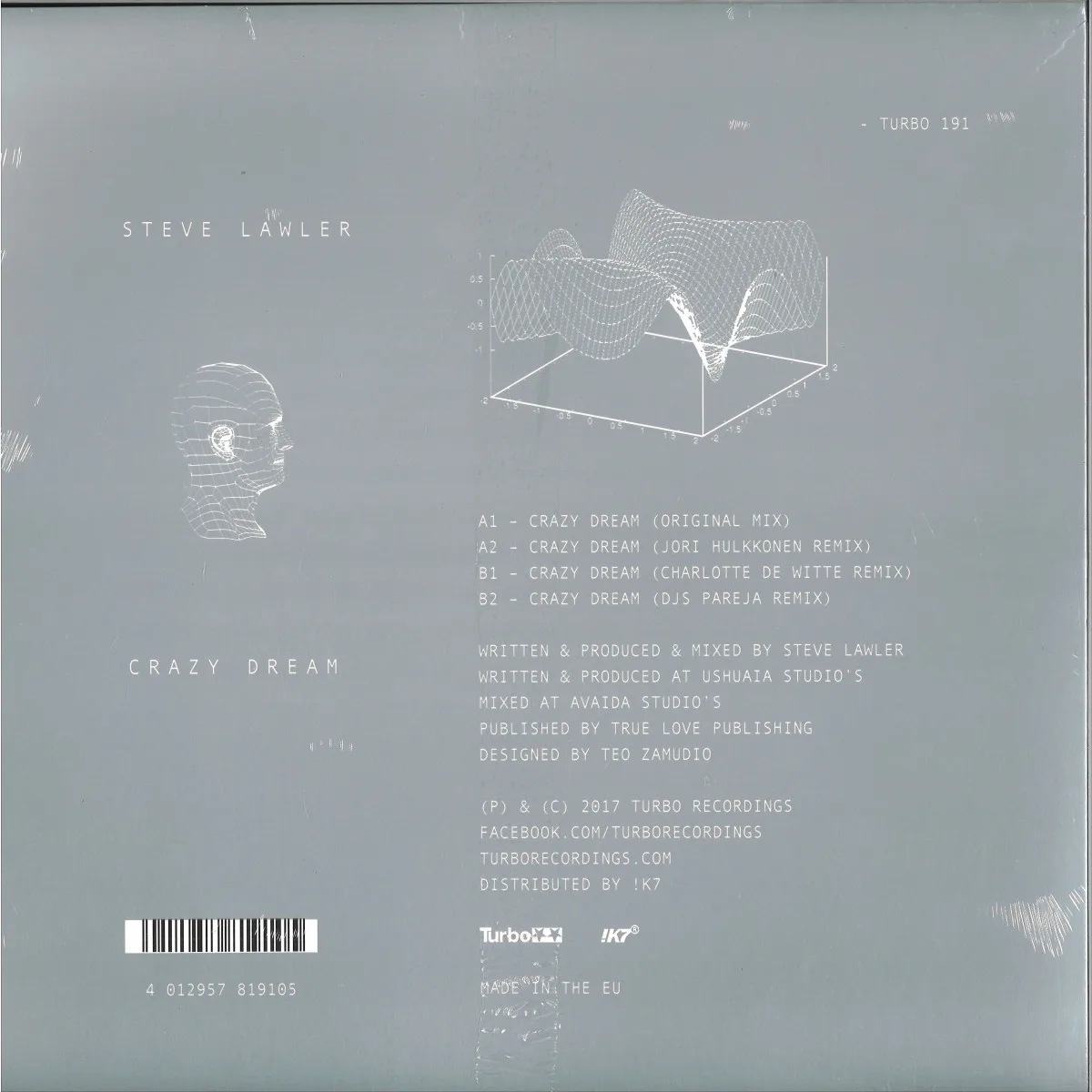 Back cover — Steve Lawler — Crazy Dream