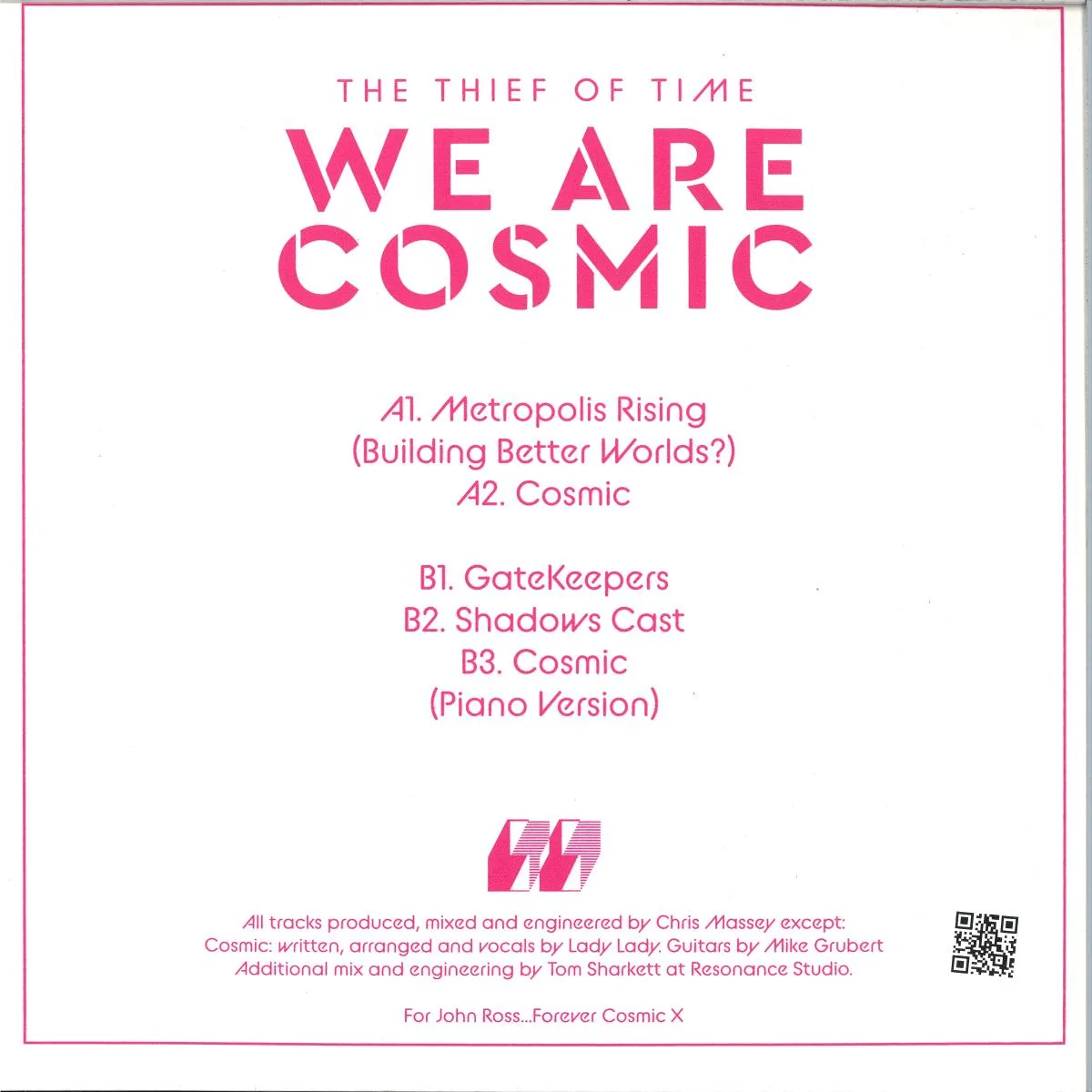 Back cover — THE THIEF OF TIME — WE ARE COSMIC EP