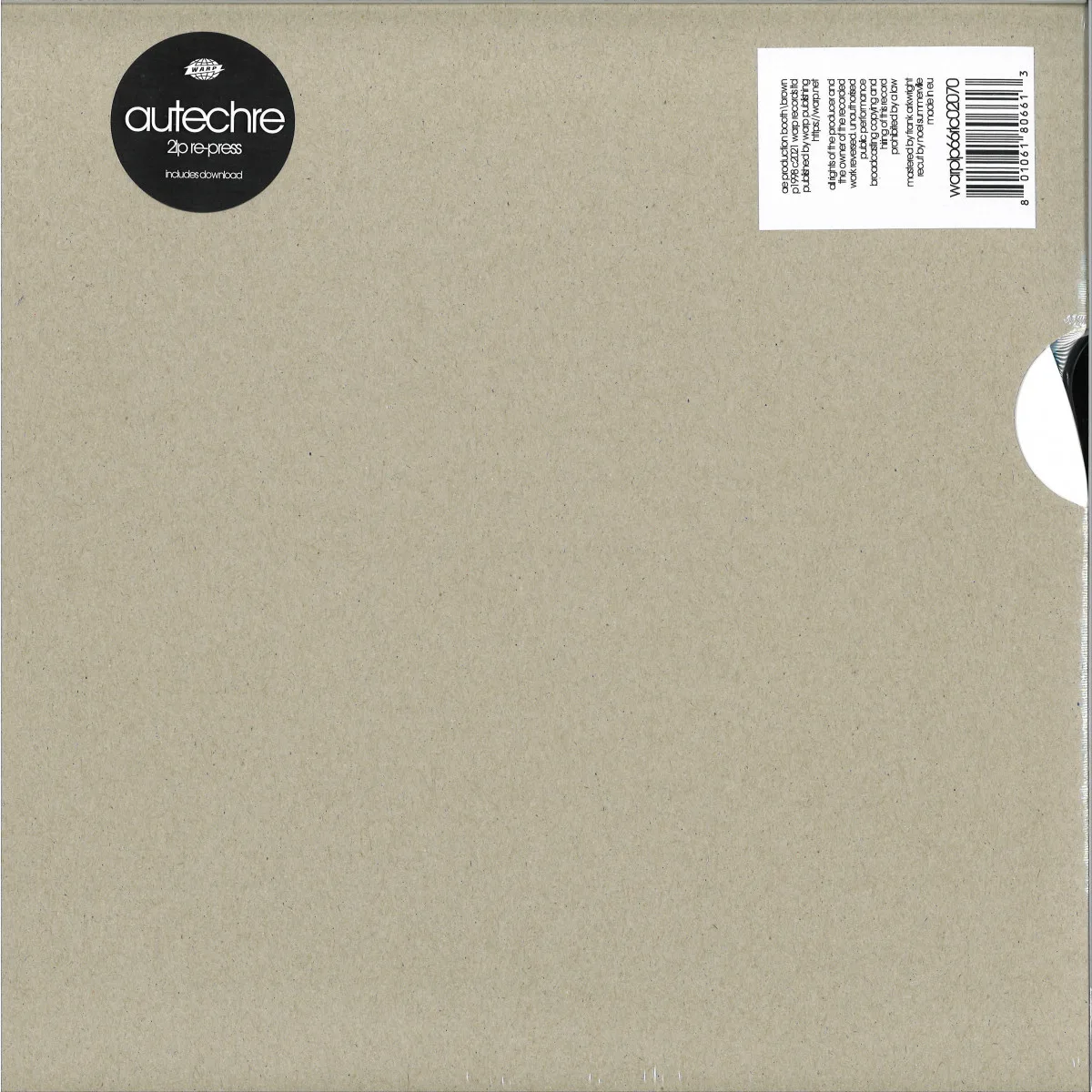 Лицевая сторона обложки — Autechre — LP5 2x12"
