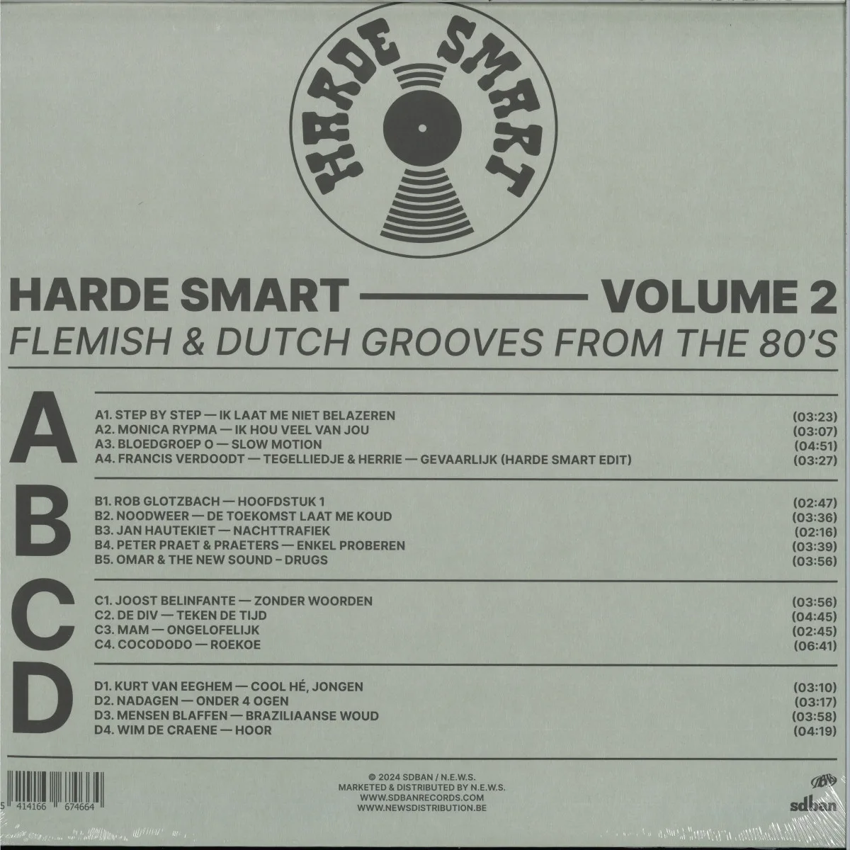 Back cover — Various — HARDE SMART VOLUME 2 : FLEMISH & DUTCH GROOVES FROM THE 80'S
