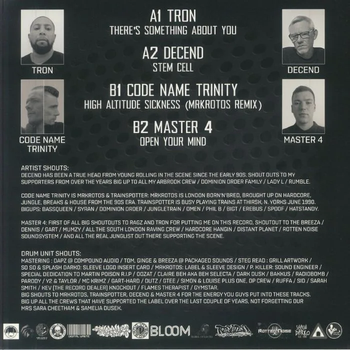Back cover — TRON / DESCEND / CODE NAME TRINITY / MASTER 4 — There's Something About You