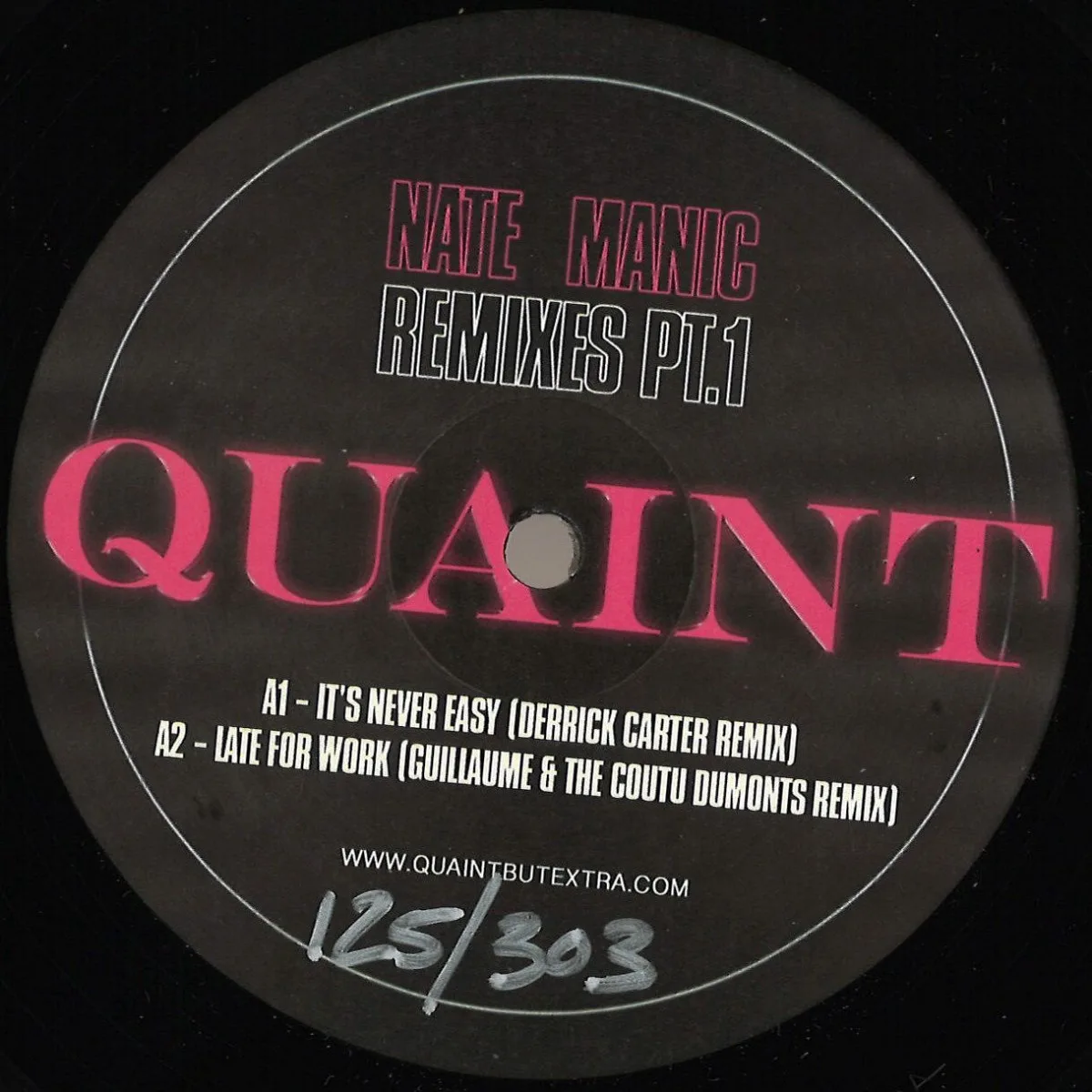 Front cover — Nate Manic — Remixes Pt.1