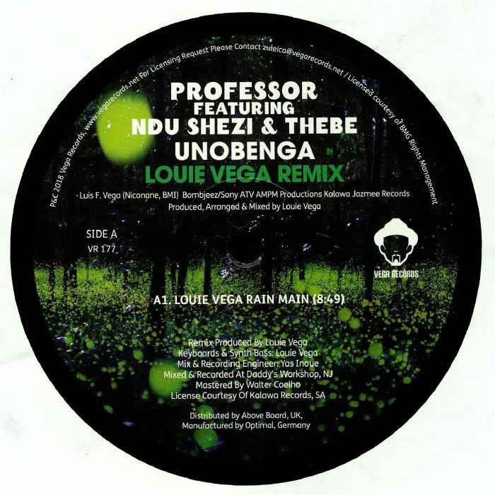 Front cover — PROFESSOR feat NDU SHEZI / THEBE — Unobenga: Louie Vega Remix
