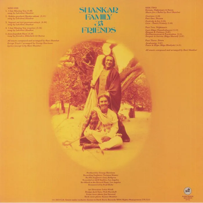 Back cover — Ravi SHANKAR — Shankar Family & Friends (remastered)