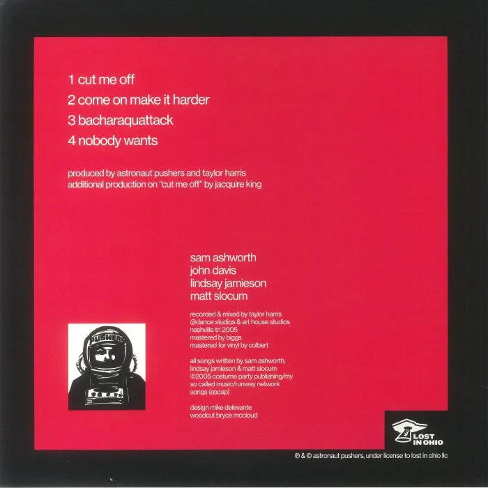 Back cover — ASTRONAUT PUSHERS — EP (reissue)