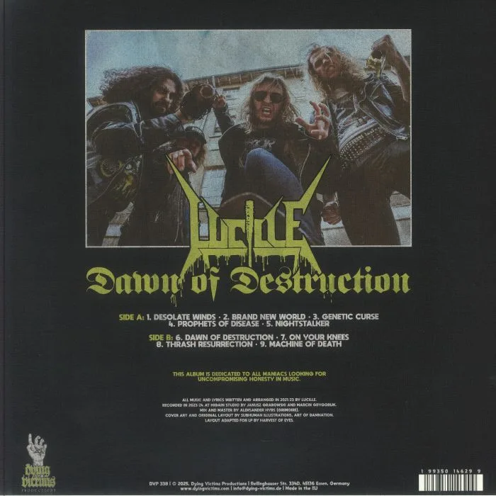 Обратная сторона обложки — LUCILLE — Dawn Of Destruction