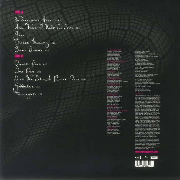 Back cover — Melody GARDOT — Worrisome Heart (reissue)
