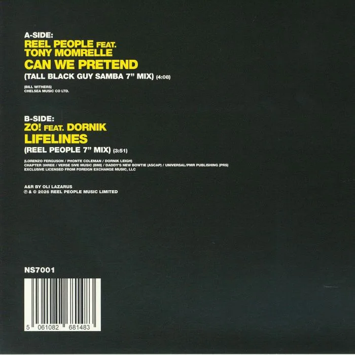 Back cover — REEL PEOPLE / ZO! — No Static