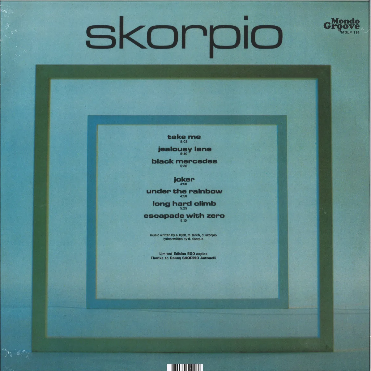 Обратная сторона обложки — Skorpio — SKORPIO LP